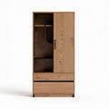 Wooden wardrobe with two doors and a drawer for storage 60 x 40 x 150cm