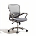 Mesh ergonomic office chair with adjustable height and gray fabric seat 45 x 55 x 90cm